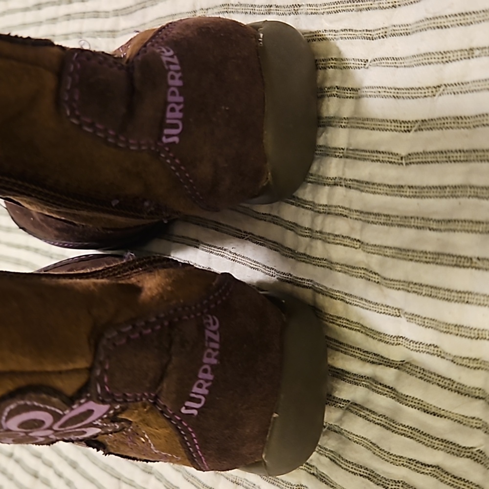 STRIDE RITE Surprise Krisha boots sz. 5 faux leather floral baby booties - Picture 9 of 11
